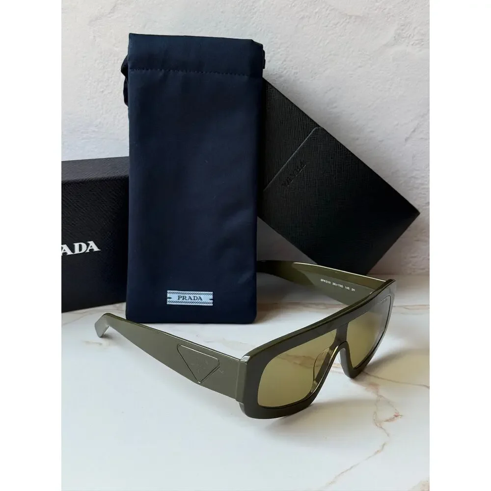 NEW Prada PR D10S Mask Sunglasses in Green $497